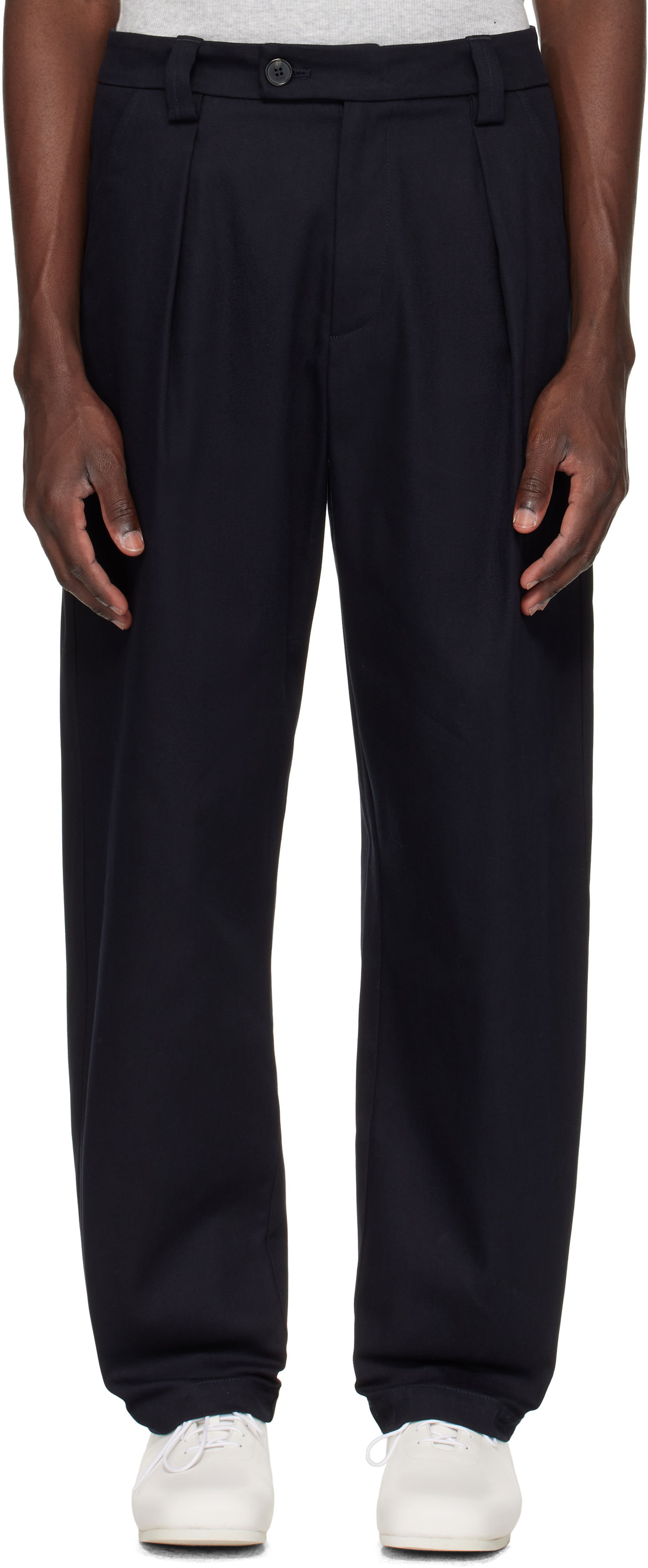 Bukser A.P.C. A.P.C. Renato Pleated Trousers Mørkeblå | COFCO-H08428, 0