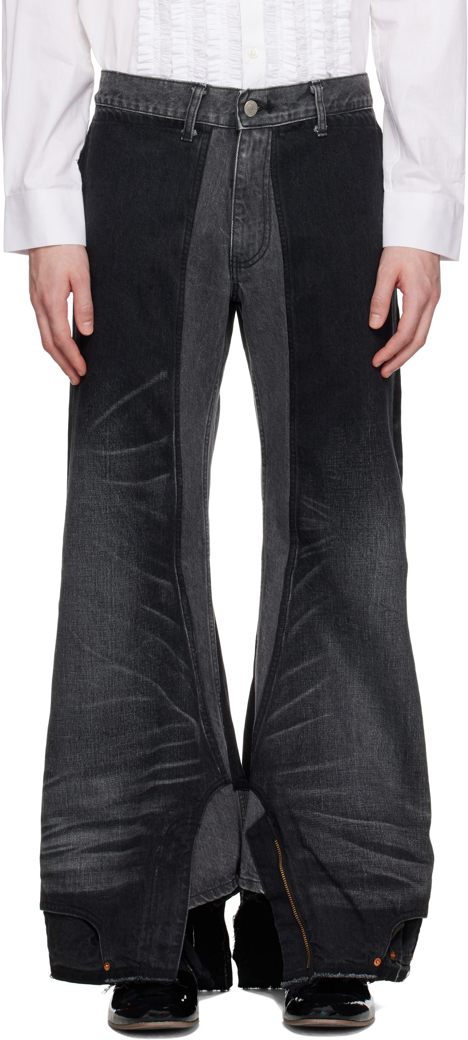 Jeans Junya Watanabe Junya Watanabe Levi's Edition Garment Treated Jeans Sort | WO-P218-051, 0