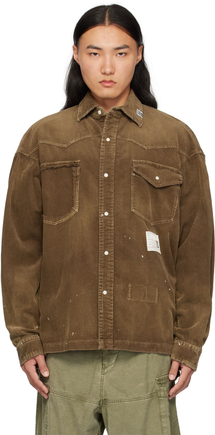 Skjorte Maison MIHARA YASUHIRO Corduroy Shirt Brun | A13SH086