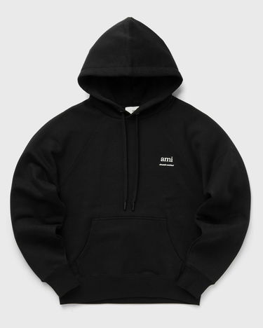 Sweatshirt AMI Paris Raglan Hoodie Sort | USW224.747, 2