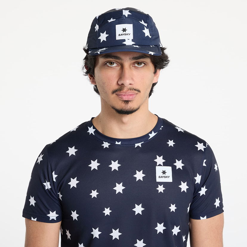 T-shirt Saysky SAYSKY Combat Star Print Running Cap Mørkeblå | NUACA104C1028