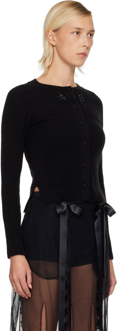 Sweater Simone Rocha Simone Rocha Embellished Cashmere Cardigan Sort | COMK3B 0667, 1