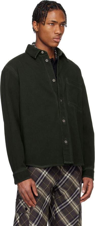 Skjorte Burberry Burberry Garment Dyed Denim Shirt Grøn | 8101259, 1
