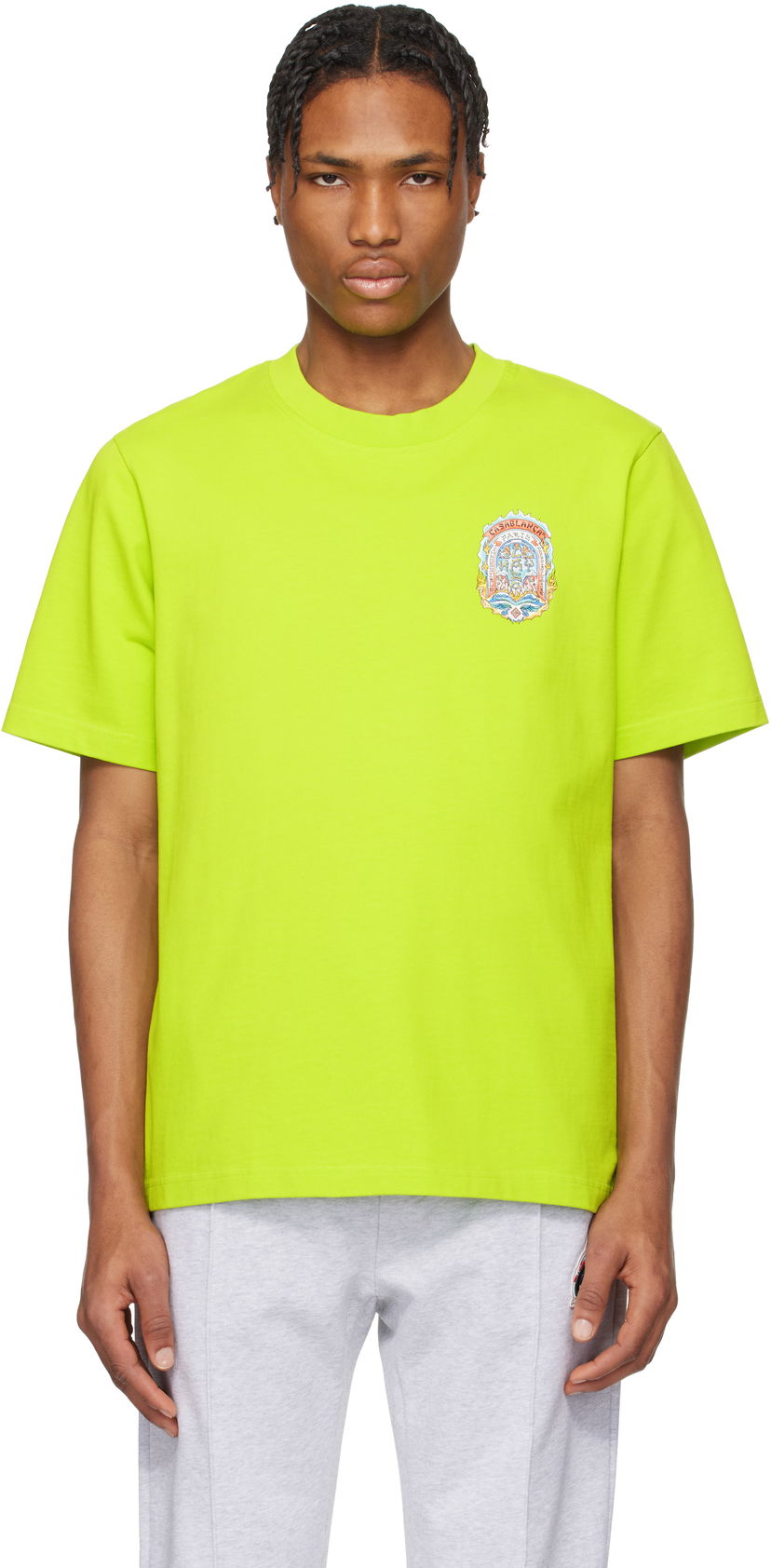 T-shirt Casablanca Casablanca Casa Way Skate T-Shirt Grøn | MS25-JTS-001-10