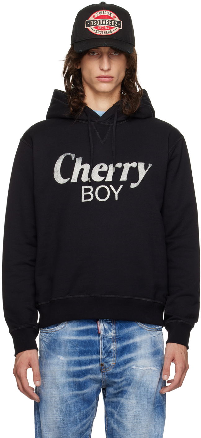 Sweatshirt DSQUARED2 Dsquared2 'Cherry Boy' Hoodie Sort | S71GU0670_S25551