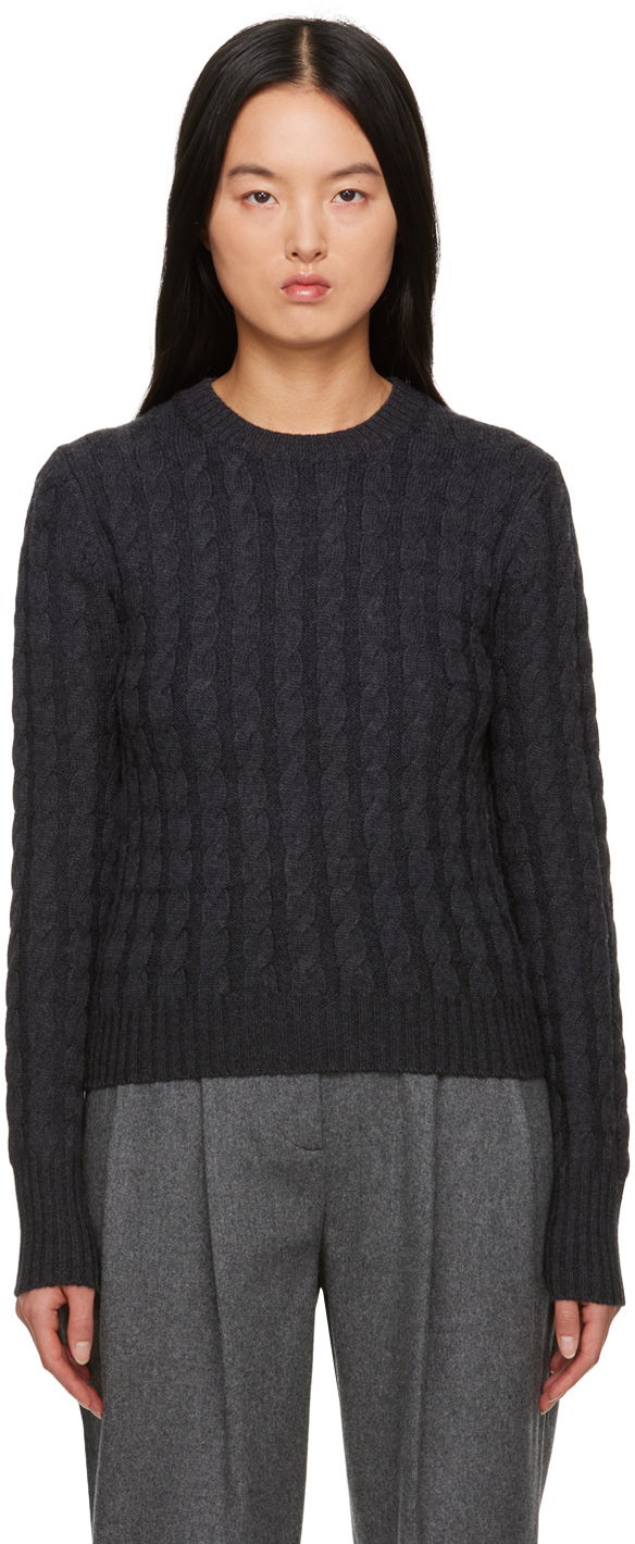 Sweater TOTEME TOTEME Cable Knit Sweater Grå | 234-WRTWTP172-YA0008, 0