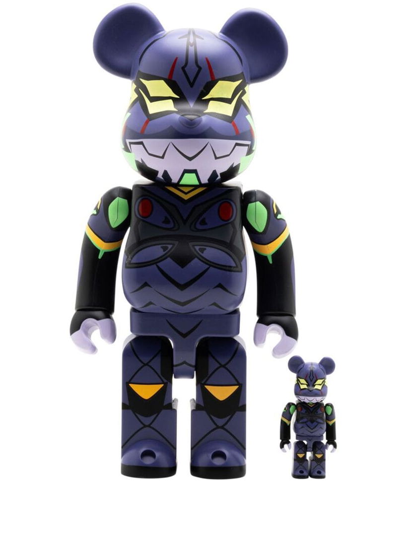 Collectible Medicom Toy Evangelion Unit 13 "New Paint Version" BE@RBRICK 100% and 400% figure set - Purple Mørkeblå | MEDI294922270822