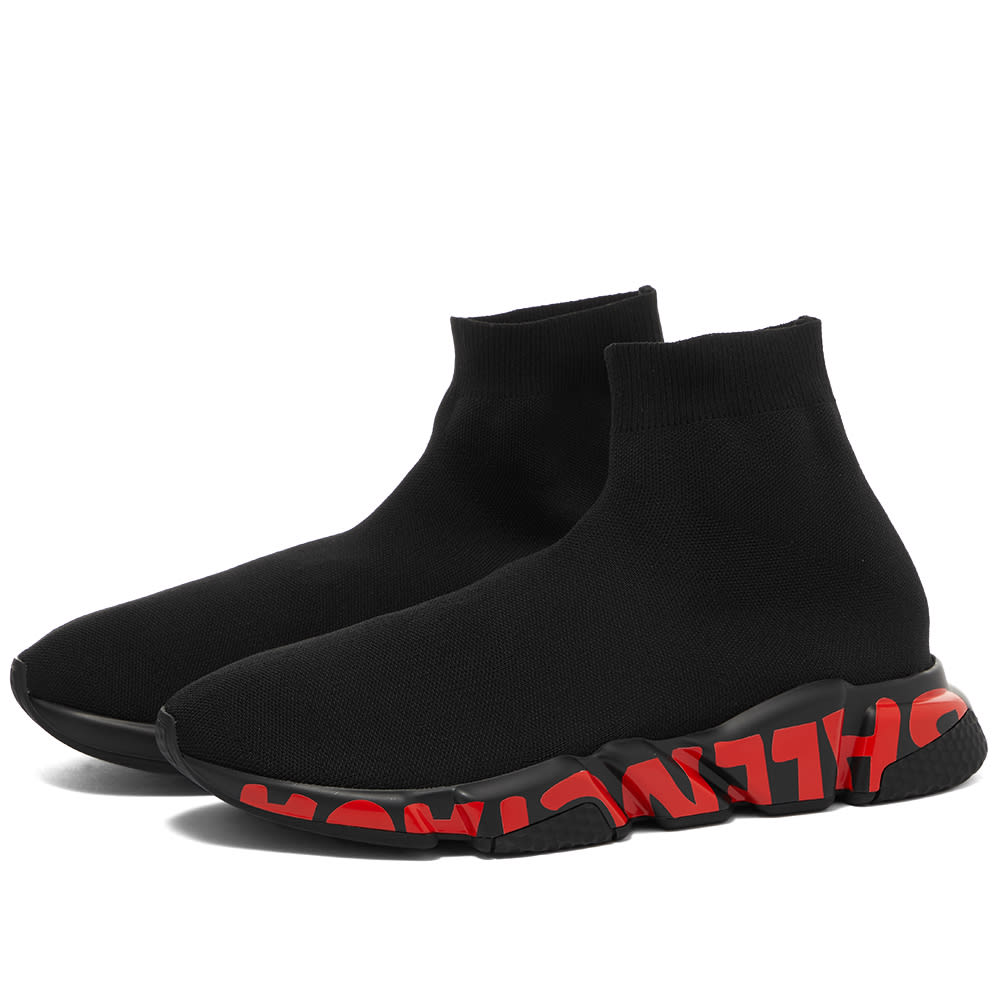 Sneakers og sko Balenciaga Graffiti Sole Speed Runner Sort | 645334-W2DBY-1016, 1