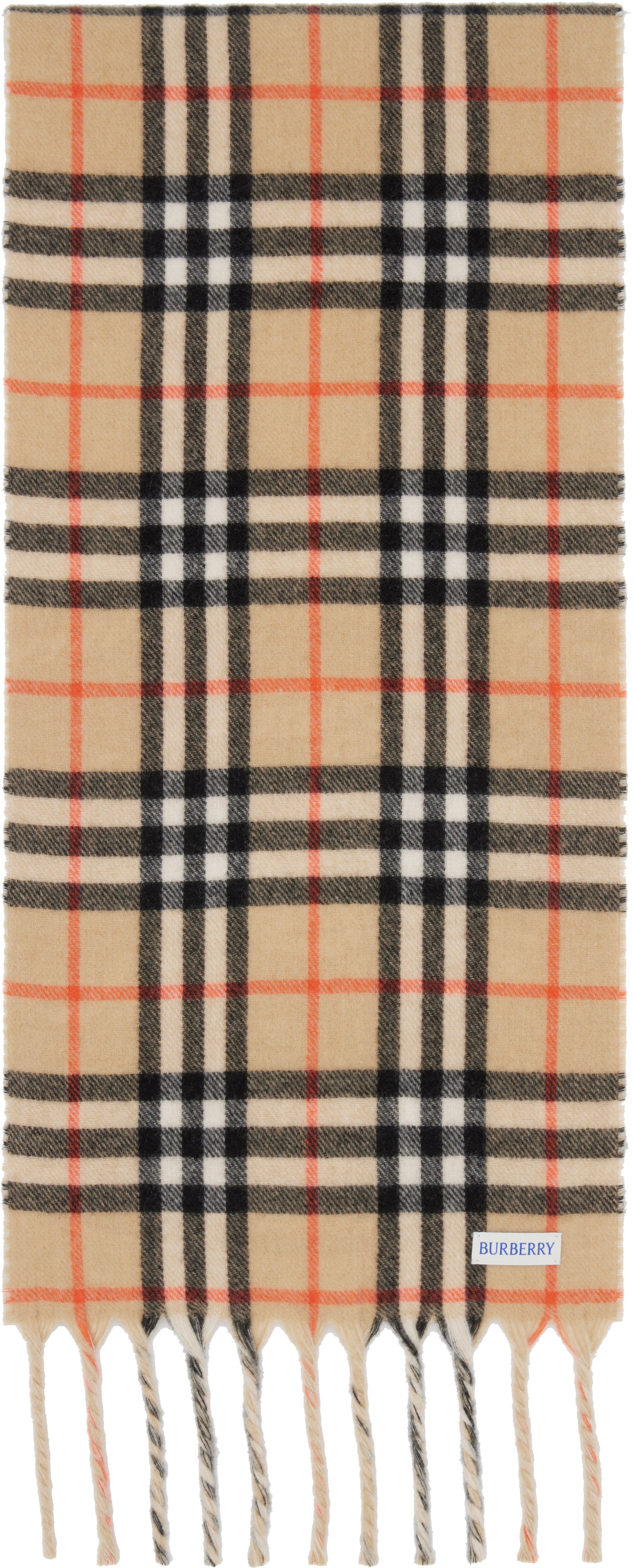 Tørklæde Burberry Burberry Reversible Knight Stamp Scarf Beige | 8109751, 1
