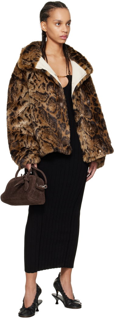 Håndtaske Jacquemus Jacquemus Small Turismo Suede Croc-Embossed Bag Brun | 25E251BA416-3243, 3