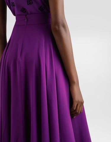 Nederdel Dolce & Gabbana Dolce & Gabbana Chiffon Midi Skirt Lilla | F4C7UTFU1ATF0571, 2