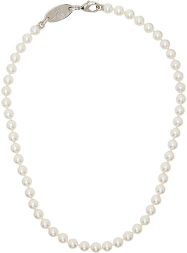 Halskæde Vivienne Westwood Vivienne Westwood Stuart Pearl Necklace Hvid | 63010087-02P155-IM, 0