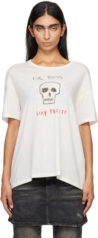 T-shirt R13 R13 'Die Young Stay Pretty' T-Shirt Hvid | R13WK141-K114B, 0