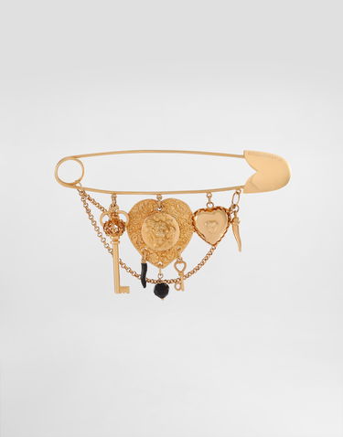 Stift Dolce & Gabbana Dolce & Gabbana Devotion Safety Pin Brooch Metalisk | BI3358A65708J901, 0
