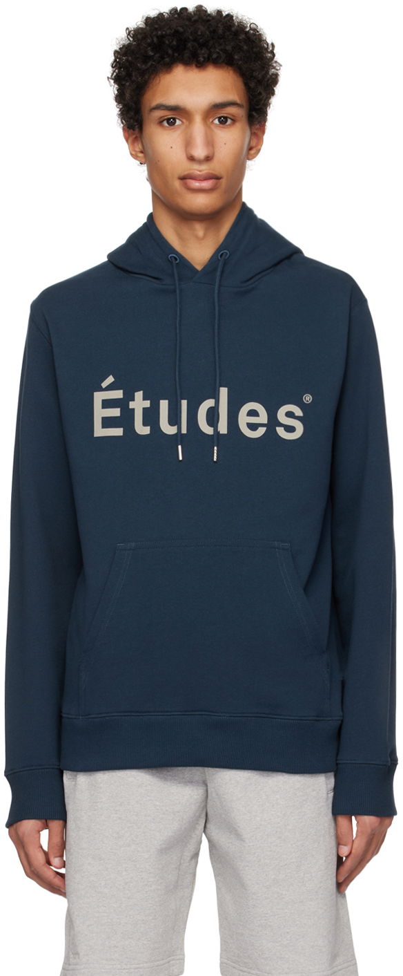 Sweatshirt Études Hoodie Blå | E23MM250A01543