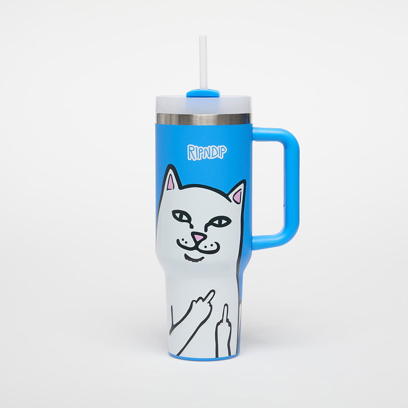 Drikkeflaske RIPNDIP Lord Nermal Big Ol Cup Tumbler 1200 ml Blue Universal Blå | RNDNERMCUP