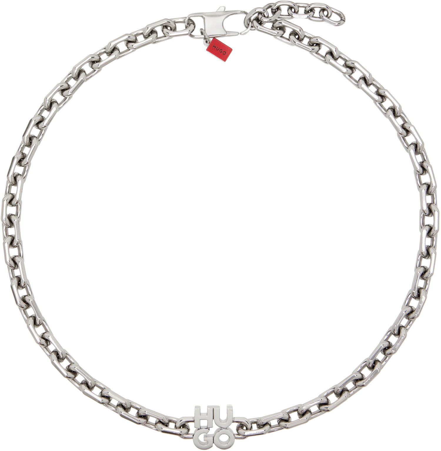 Halskæde BOSS Chain Necklace With Logo Pendant Metalisk | 50536254, 0