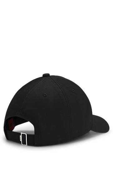 Kasket BOSS Cotton-Twill Baseball Cap with Metallic-Effect Embroidered Logo Sort | 50550608, 1