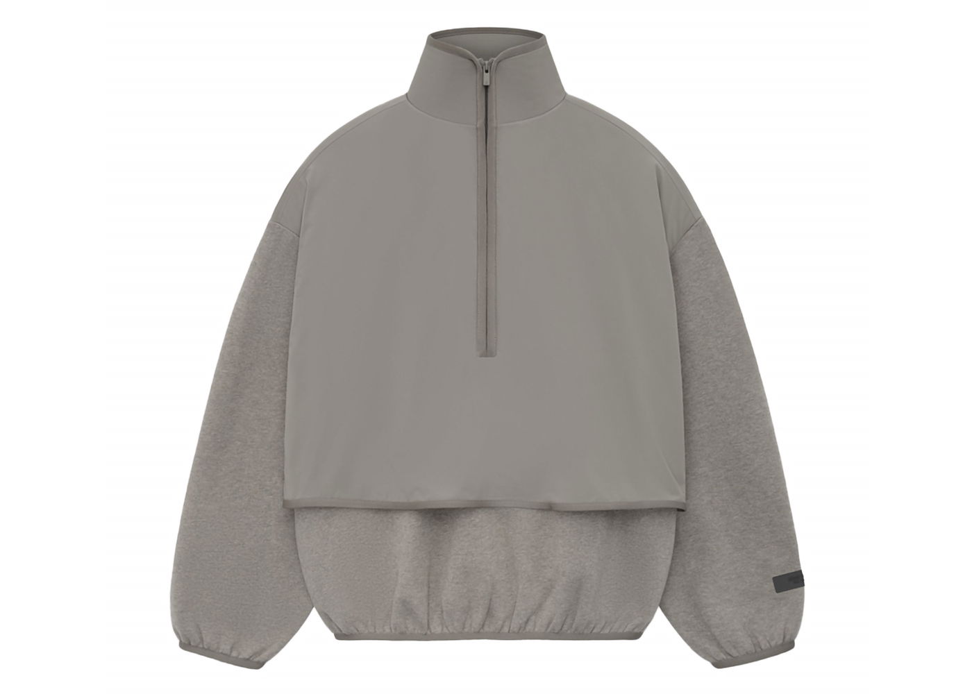 Sweatshirt Fear of God Core Collection Nylon Fleece Mockneck Dust/Heather Grey Grå | 202SU244301F, 0