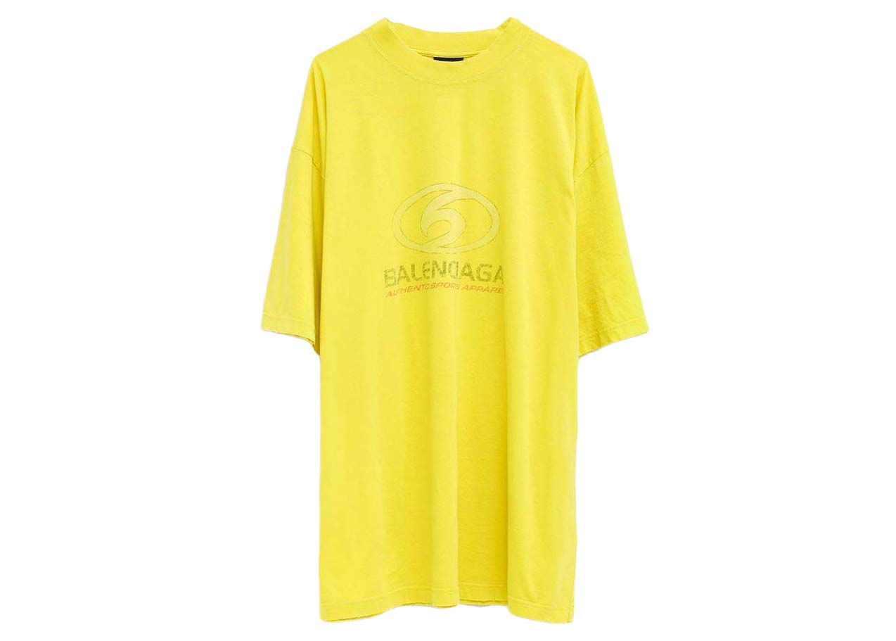 T-shirt Balenciaga Surfer T-shirt Gul | 764235 TPVM3, 0