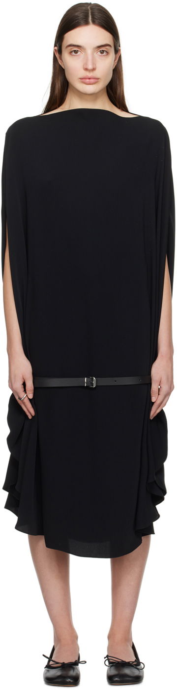 Kjole Maison Margiela MM6 Belted Midi Dress Sort | S52DD0037 S43455