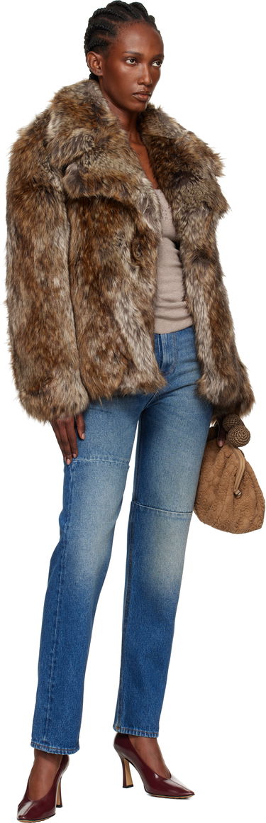 Jakke Maison Margiela MM6 Maison Margiela Hook-Eye Faux-Fur Jacket Brun | S52AM0326 M35464, 3