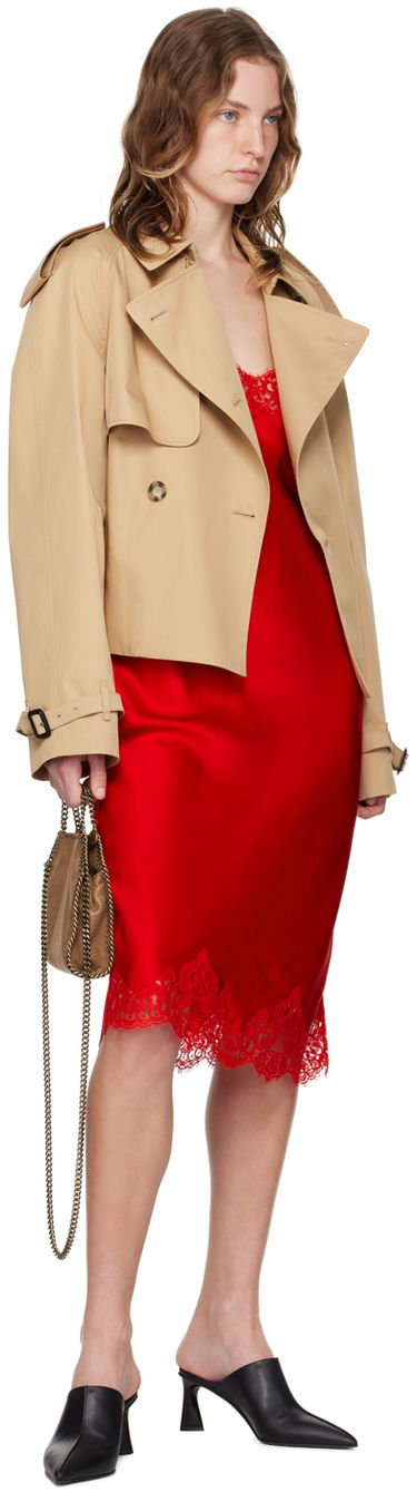 Trenchcoat Stella McCartney Stella McCartney Cropped Trench Coat Beige | 6700393CU403, 3