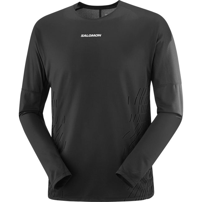 T-shirt Salomon Sense Aero Graphic Long-Sleeve Shirt Sort | LC2697300, 1