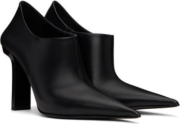 Sneakers og sko Versace Black Leather Pointed Toe Ankle Boots Sort | 1017822_DVT2P, 3