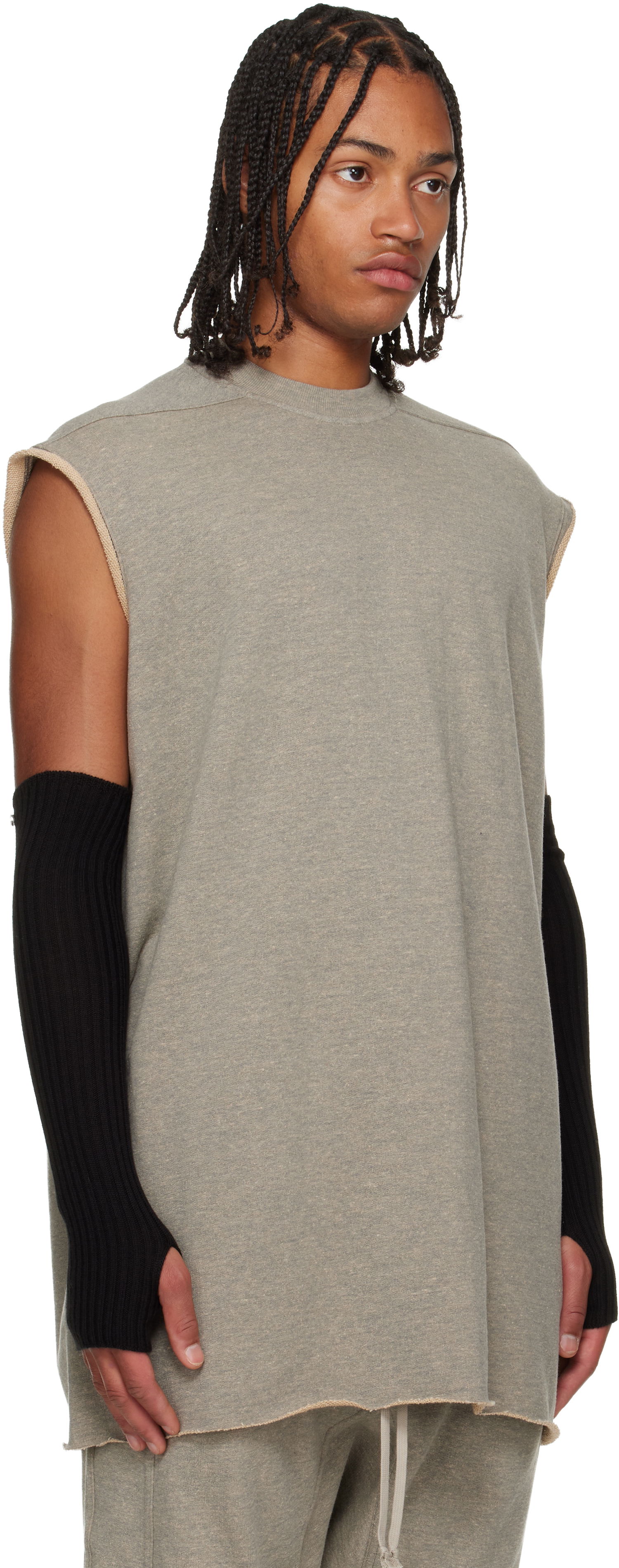 T-shirt Rick Owens Rick Owens DRKSHDW Concordians Sleeveless Tarp T-shirt Grå | DU02E7158 FGM, 1