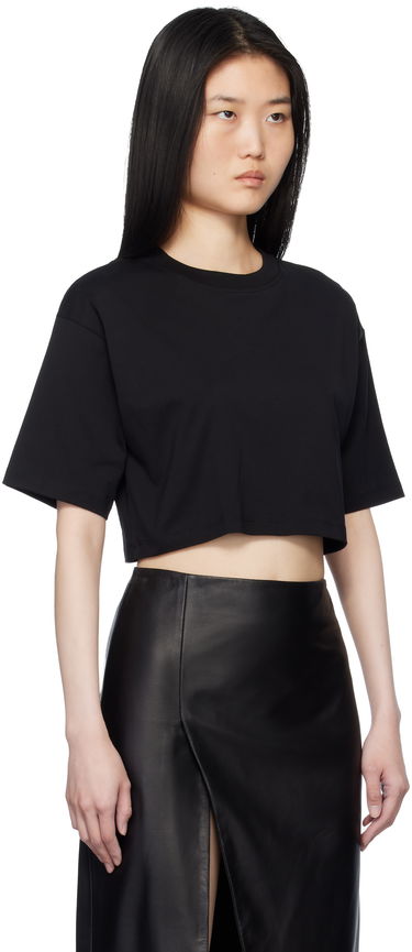 Crop top Loulou de Saison Loulou de Saison Gupo Cropped T-Shirt Hvid | GUPO, 4