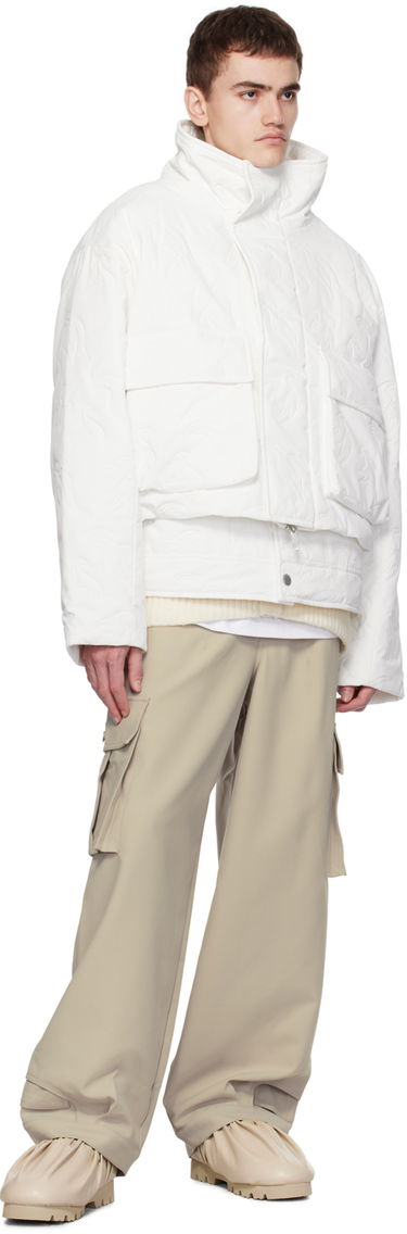 Puffer jakke Feng Chen Wang Feng Chen Wang Embossed Jacket Hvid | FUF16JK38, 3