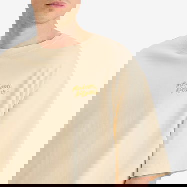 T-shirt MAISON KITSUNÉ Maison Kitsuné Handwriting Embroidery Oversize T-Shirt, Size Large Beige | OM00123KJ0119-P714, 5