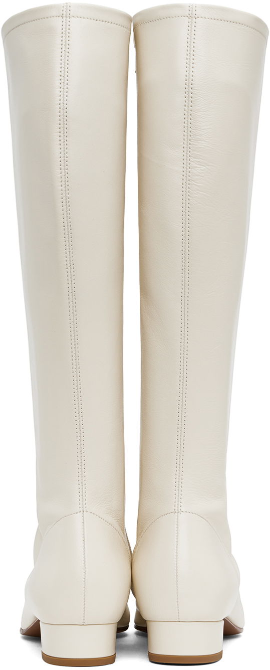 Sneakers og sko BY FAR Leather Knee-High Boots Hvid | 19FWEDIDFHL, 1