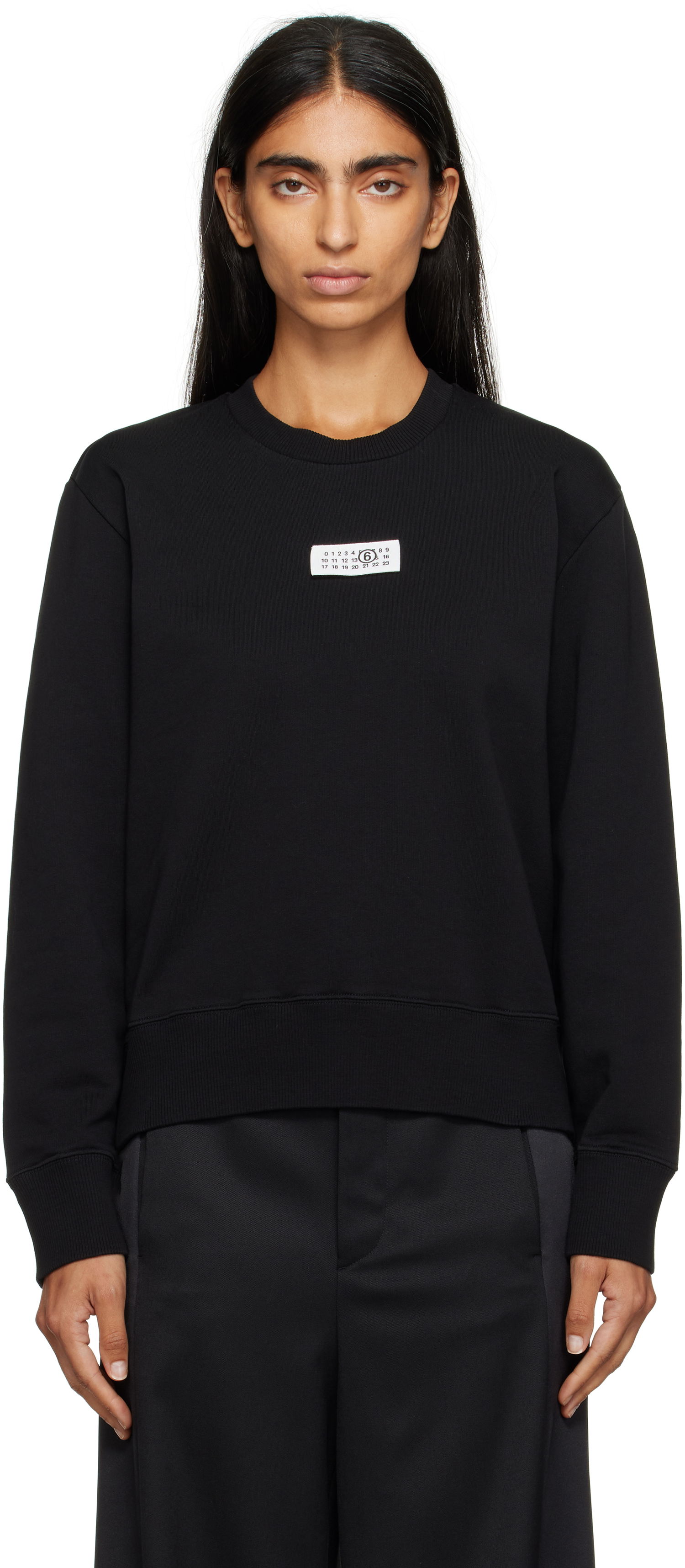 Sweatshirt Maison Margiela MM6 Maison Margiela Logo Patch Sweatshirt Sort | S52GU0247 M25025, 0