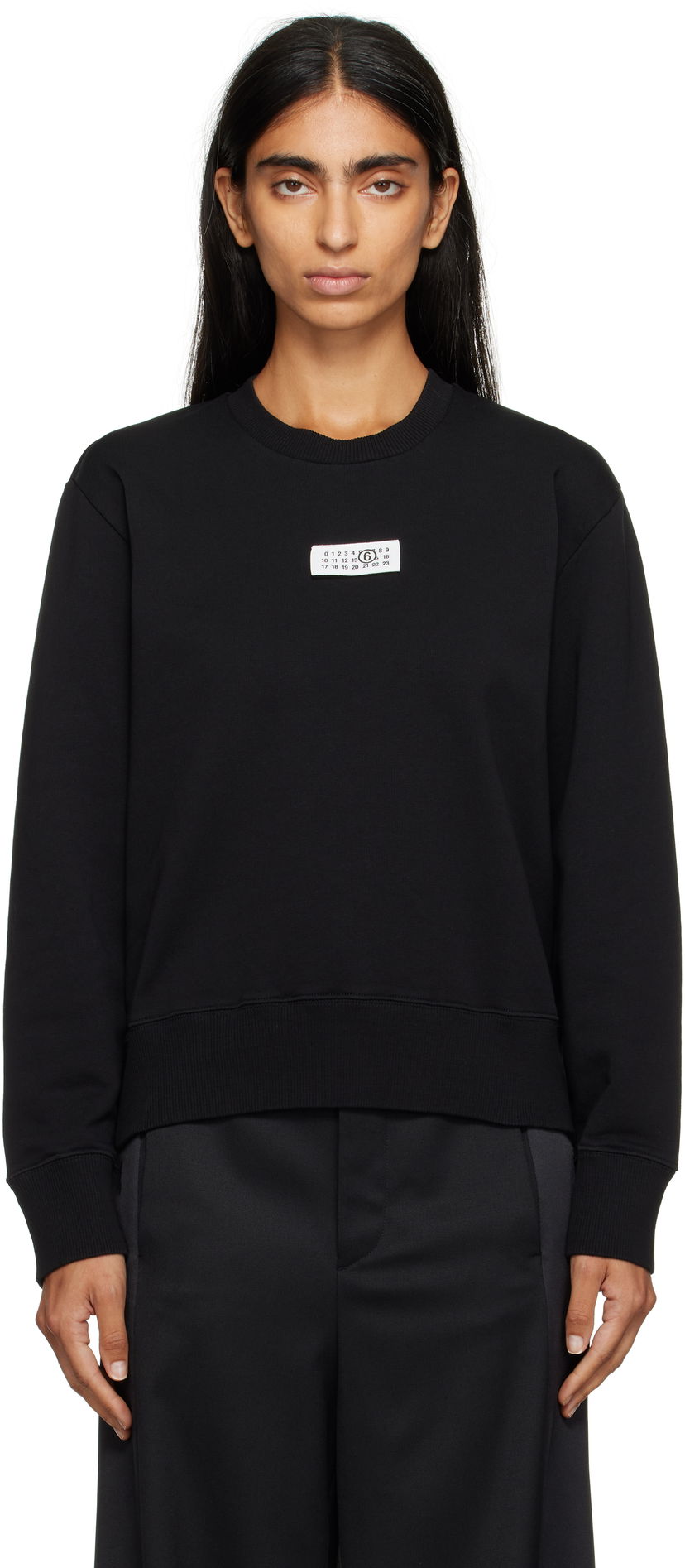 Sweatshirt Maison Margiela MM6 Maison Margiela Logo Patch Sweatshirt Sort | S52GU0247 M25025