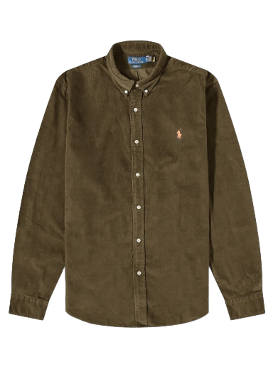 Skjorte Polo by Ralph Lauren Corduroy Defender Grøn | 710818761014