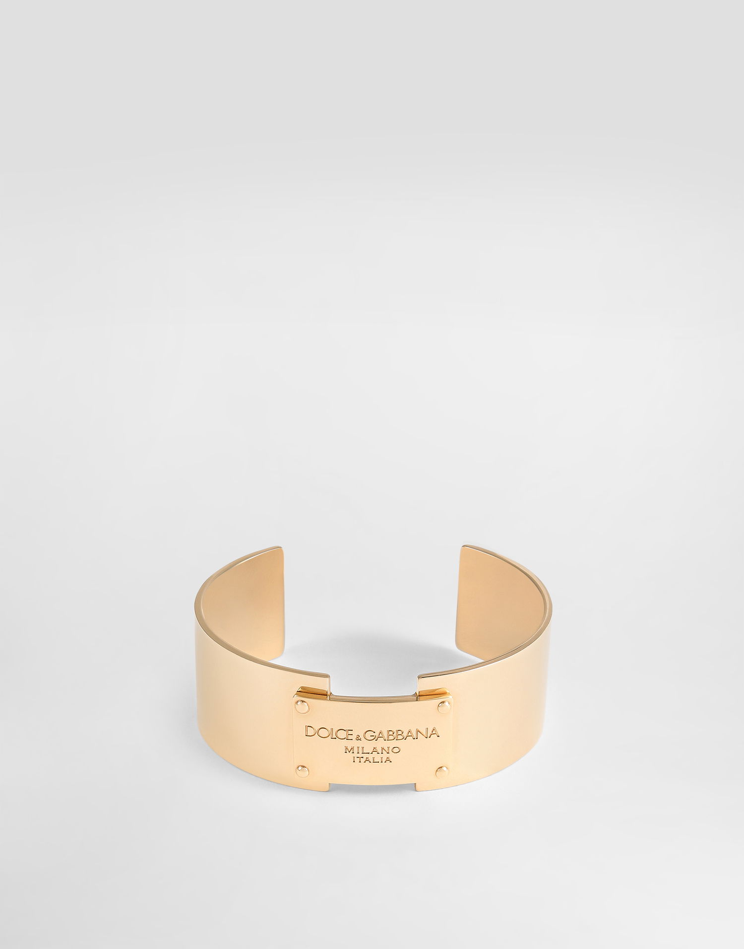Armbånd Dolce & Gabbana Metal Cuff Bracelet With Logo Tag Metalisk | WBR1H1W1111ZOO00, 0
