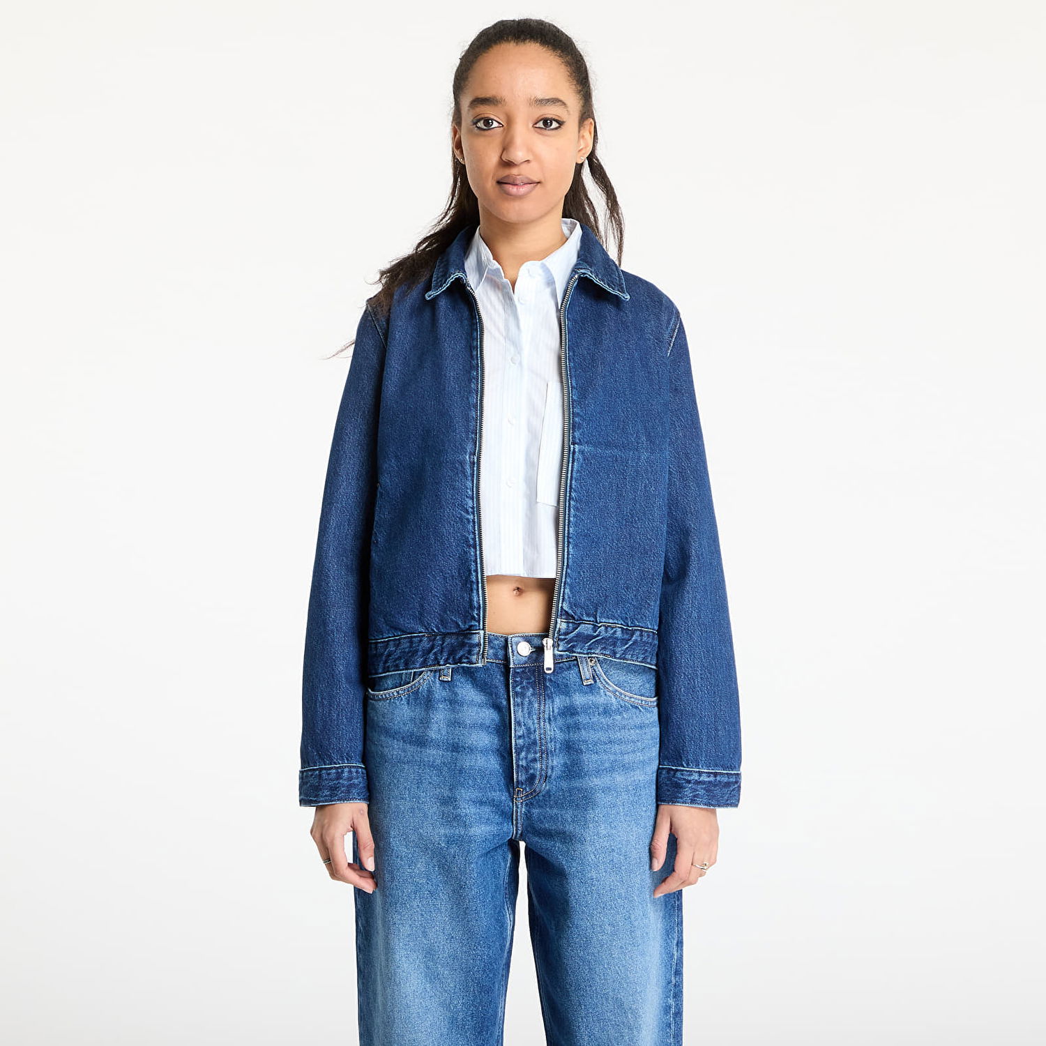Jakke CALVIN KLEIN Calvin Klein Jeans Zip Denim Jacket Blå | J20J224545 1BJ, 0