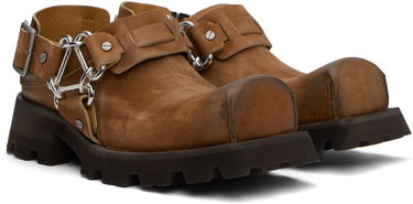 Tøj Acne Studios Acne Studios Leather Buckle Mules Brun | BD0342-, 3