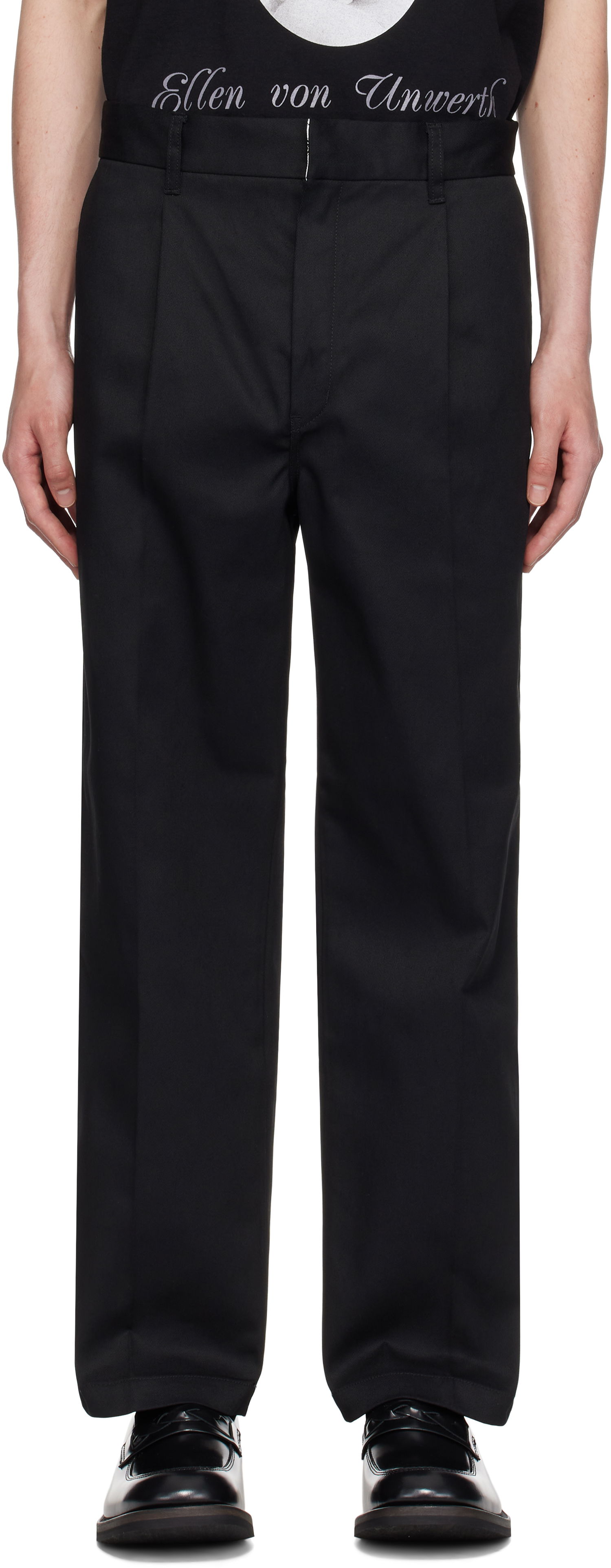 Bukser WACKO MARIA WACKO MARIA x Dickies Edition Pleated Trousers Sort | 25SS-WMP-DC01, 0