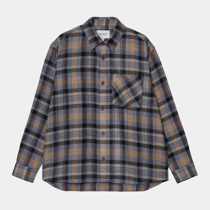 Skjorte Carhartt WIP Carhartt WIP Dern Long Sleeve Shirt Blå | I035331_10