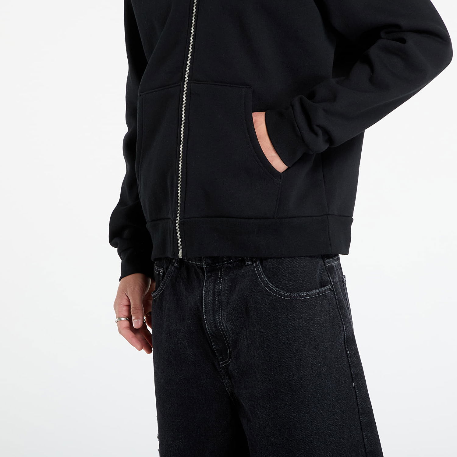 Sweatshirt OBEY OBEY Gaze Extra Heavy Zip Hoodie Sort | 112460030-BLK, 1
