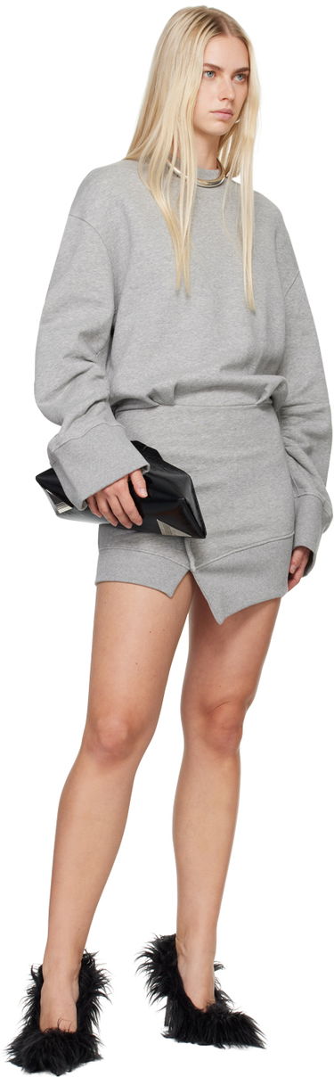 Nederdel The Attico Attico Fleece Mini Dress Grå | 247WCA162 JF03, 3