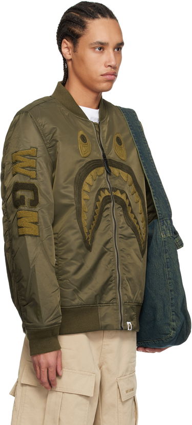 Bomberjakke BAPE BAPE Shark MA-1 Bomber Jacket Grøn | 001HJK801006M, 1