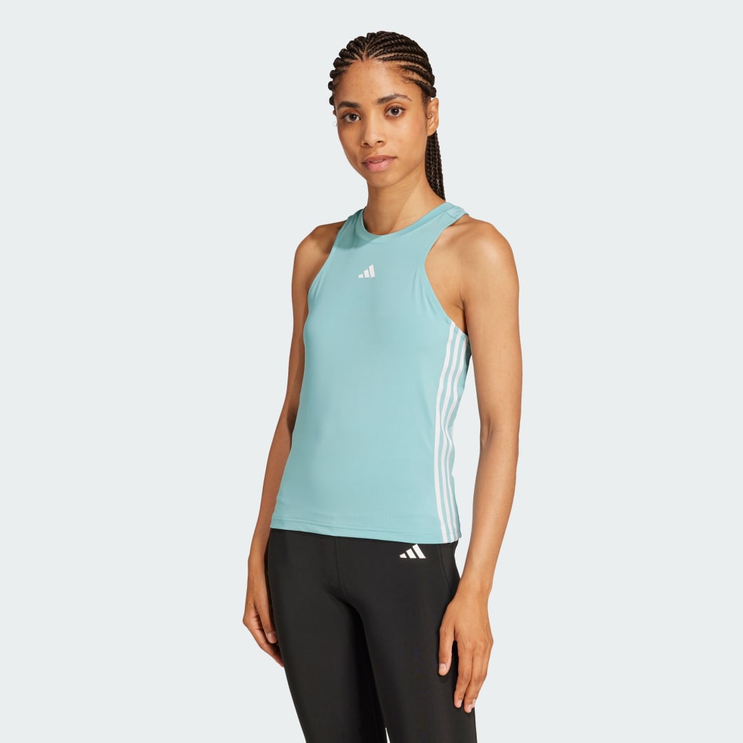 Tanktop adidas Performance AEROREADY Train Essentials 3-Stripes Tank Top Turkis | IX0984, 0