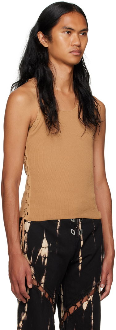 Tanktop Dion Lee Ribbed Tank Top Brun | C7224F23, 3