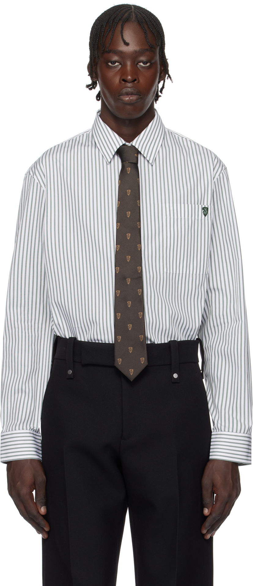Skjorte Burberry Striped Shirt Hvid | 8102560