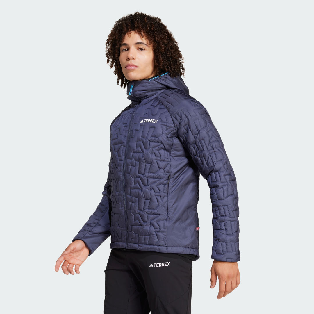 Puffer jakke adidas Performance Xperior PrimaLoft Loose Fill Insulated Hooded Jacket Blå | JI8572, 0