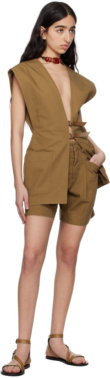 Vest ISABEL MARANT Isabel Marant Falila Cotton Canvas Vest Brun | GI0053FA-C2F01I, 3